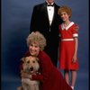Sarah Jessica Parker as Annie, Reid Shelton as Daddy Warbucks, and Alice Ghostley as Miss Hannigan w. Sandy from the Broadway production of the musical "Annie."