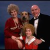 Sarah Jessica Parker as Annie, Reid Shelton as Daddy Warbucks, and Alice Ghostley as Miss Hannigan w. Sandy from the Broadway production of the musical "Annie."