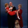 Sarah Jessica Parker as Annie, Reid Shelton as Daddy Warbucks, and Alice Ghostley as Miss Hannigan w. Sandy from the Broadway production of the musical "Annie."