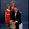 Sarah Jessica Parker as Annie, Reid Shelton as Daddy Warbucks, and Alice Ghostley as Miss Hannigan w. Sandy from the Broadway production of the musical "Annie."