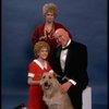 Sarah Jessica Parker as Annie, Reid Shelton as Daddy Warbucks, and Alice Ghostley as Miss Hannigan w. Sandy from the Broadway production of the musical "Annie."