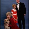 Sarah Jessica Parker as Annie, Reid Shelton as Daddy Warbucks, and Alice Ghostley as Miss Hannigan w. Sandy from the Broadway production of the musical "Annie."