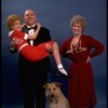 Sarah Jessica Parker as Annie, Reid Shelton as Daddy Warbucks, and Alice Ghostley as Miss Hannigan w. Sandy from the Broadway production of the musical "Annie."