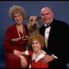 Sarah Jessica Parker as Annie, Reid Shelton as Daddy Warbucks, and Alice Ghostley as Miss Hannigan w. Sandy from the Broadway production of the musical "Annie."