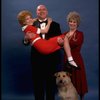 Sarah Jessica Parker as Annie, Reid Shelton as Daddy Warbucks, and Alice Ghostley as Miss Hannigan w. Sandy from the Broadway production of the musical "Annie."