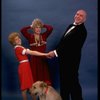 Sarah Jessica Parker as Annie, Reid Shelton as Daddy Warbucks, and Alice Ghostley as Miss Hannigan w. Sandy from the Broadway production of the musical "Annie."