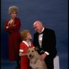 Sarah Jessica Parker as Annie, Reid Shelton as Daddy Warbucks, and Alice Ghostley as Miss Hannigan w. Sandy from the Broadway production of the musical "Annie."