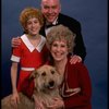 Sarah Jessica Parker as Annie, Reid Shelton as Daddy Warbucks, and Alice Ghostley as Miss Hannigan w. Sandy from the Broadway production of the musical "Annie."