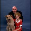 Sarah Jessica Parker as Annie and Reid Shelton as Daddy Warbucks w. Sandy in a scene from the Broadway production of the musical "Annie."