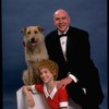 Sarah Jessica Parker as Annie and Reid Shelton as Daddy Warbucks w. Sandy in a scene from the Broadway production of the musical "Annie."