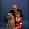 Sarah Jessica Parker as Annie and Reid Shelton as Daddy Warbucks w. Sandy in a scene from the Broadway production of the musical "Annie."