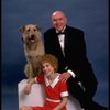Sarah Jessica Parker as Annie and Reid Shelton as Daddy Warbucks w. Sandy in a scene from the Broadway production of the musical "Annie."
