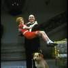 Sarah Jessica Parker as Annie and Reid Shelton as Daddy Warbucks w. Sandy in a scene from the Broadway production of the musical "Annie."