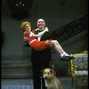 Sarah Jessica Parker as Annie and Reid Shelton as Daddy Warbucks w. Sandy in a scene from the Broadway production of the musical "Annie."