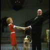 Sarah Jessica Parker as Annie and Reid Shelton as Daddy Warbucks w. Sandy in a scene from the Broadway production of the musical "Annie."