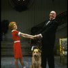 Sarah Jessica Parker as Annie and Reid Shelton as Daddy Warbucks w. Sandy in a scene from the Broadway production of the musical "Annie."