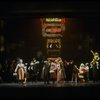 Sarah Jessica Parker as Annie, Reid Shelton as Daddy Warbucks and Sandy Faison as Grace in a scene from the Broadway production of the musical "Annie."