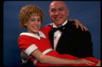 Sarah Jessica Parker as Annie and Reid Shelton as Daddy Warbucks in a scene from the Broadway production of the musical "Annie."