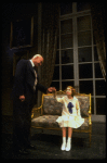 Sarah Jessica Parker as Annie and Reid Shelton as Daddy Warbucks in a scene from the Broadway production of the musical "Annie."