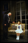 Sarah Jessica Parker as Annie and Reid Shelton as Daddy Warbucks in a scene from the Broadway production of the musical "Annie."