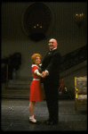 Sarah Jessica Parker as Annie and Reid Shelton as Daddy Warbucks in a scene from the Broadway production of the musical "Annie."