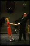 Sarah Jessica Parker as Annie and Reid Shelton as Daddy Warbucks in a scene from the Broadway production of the musical "Annie."