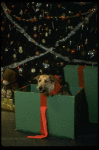 Sandy the dog in a scene from the Broadway production of the musical "Annie."