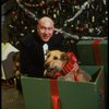 Actor Reid Shelton as Daddy Warbucks w. Sandy in a scene from the Broadway production of the musical "Annie."