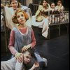 Sarah Jessica Parker as Annie w. orphans in a scene from the Broadway production of the musical "Annie."