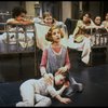 Sarah Jessica Parker as Annie w. orphans in a scene from the Broadway production of the musical "Annie."