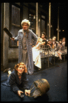 L-2L) Sarah Jessica Parker as Annie and Alice Ghostley as Miss Hannigan w. orphans in a scene from the Broadway production of the musical "Annie."