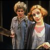 Alice Ghostley as Miss Hannigan and Sarah Jessica Parker as Annie in a scene from the Broadway production of the musical "Annie."