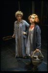 Alice Ghostley as Miss Hannigan and Sarah Jessica Parker as Annie in a scene from the Broadway production of the musical "Annie."