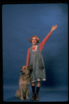 Sarah Jessica Parker as Annie w. Sandy in a scene from the Broadway production of the musical "Annie."