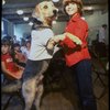 Actress Roseanne Sorrentino as Annie w. Sandy during a rehearsal for the Dallas production of the musical "Annie."