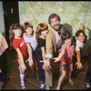 Roseanne Sorrentino as Annie (4L) w. choreographer Peter Gennaro and orphans during a rehearsal for the Dallas production of the musical "Annie."