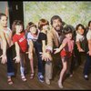 Roseanne Sorrentino as Annie (4L) w. choreographer Peter Gennaro and orphans during a rehearsal for the Dallas production of the musical "Annie."