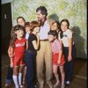 Roseanne Sorrentino as Annie (4L) w. choreographer Peter Gennaro and orphans during a rehearsal for the Dallas production of the musical "Annie."