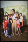 Roseanne Sorrentino as Annie (4L) w. choreographer Peter Gennaro and orphans during a rehearsal for the Dallas production of the musical "Annie."