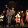 Roseanne Sorrentino as Annie, Harve Presnell as Daddy Warbucks and Deborah Jean Templin as Grace in a scene from the Dallas production of musical "Annie."