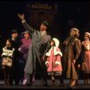 Roseanne Sorrentino as Annie, Harve Presnell as Daddy Warbucks and Deborah Jean Templin as Grace in a scene from the Dallas production of musical "Annie."