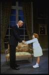 Actors Roseanne Sorrentino as Annie and Harve Presnell as Daddy Warbucks in a scene from the Dallas production of musical "Annie."