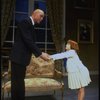 Actors Roseanne Sorrentino as Annie and Harve Presnell as Daddy Warbucks in a scene from the Dallas production of musical "Annie."