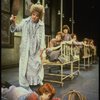 Roseanne Sorrentino as Annie and Patricia Drylie as Miss Hannigan w. orphans in a scene from the Dallas production of musical "Annie."