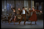 L-R) Katharine Buffaloe as Lily, Michael Leeds as Rooster and Patricia Drylie as Miss Hannigan in a scene from the Dallas production of musical "Annie."