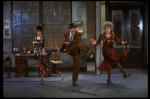L-R) Katharine Buffaloe as Lily, Michael Leeds as Rooster and Patricia Drylie as Miss Hannigan in a scene from the Dallas production of musical "Annie."