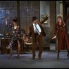 L-R) Katharine Buffaloe as Lily, Michael Leeds as Rooster and Patricia Drylie as Miss Hannigan in a scene from the Dallas production of musical "Annie."