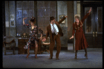L-R) Katharine Buffaloe as Lily, Michael Leeds as Rooster and Patricia Drylie as Miss Hannigan in a scene from the Dallas production of musical "Annie."