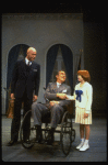 Harve Presnell as Daddy Warbucks, Roseanne Sorrentino as Annie and Jack Denton as FDR in a scene from the Dallas production of musical "Annie."