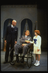 Harve Presnell as Daddy Warbucks, Roseanne Sorrentino as Annie and Jack Denton as FDR in a scene from the Dallas production of musical "Annie."